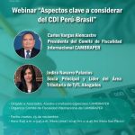 Webinar CAMBRAPER: ASPECTOS CLAVES Y PRACTICOS SOBRE EL ACUERDO PARA EVITAR LA DOBLE TRIBUTACION EN OPERACIONES ENTRE BRASIL Y PERU) 